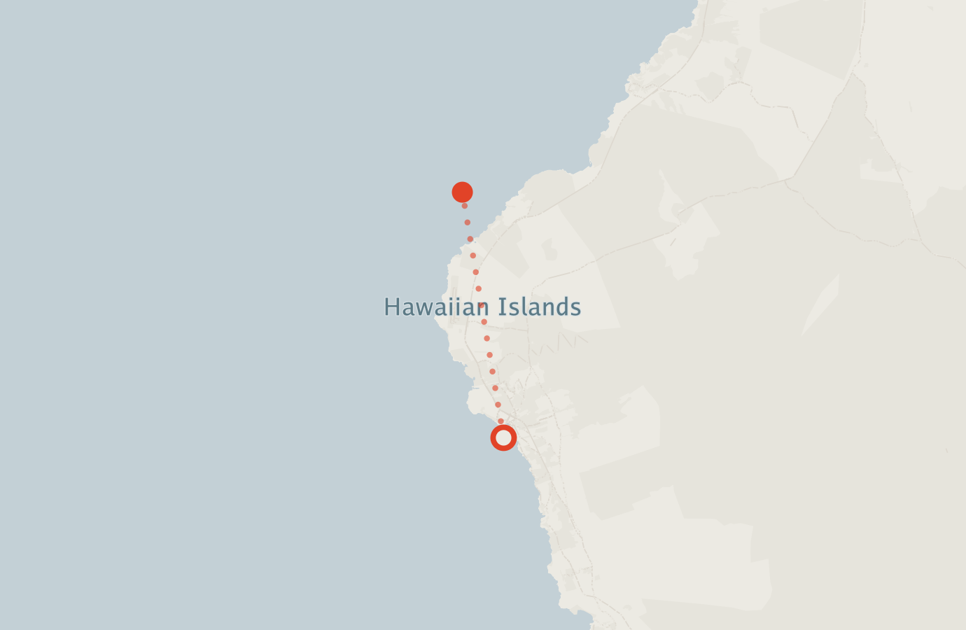 Activity map — real sighting points on an OpenStreetMap basemap