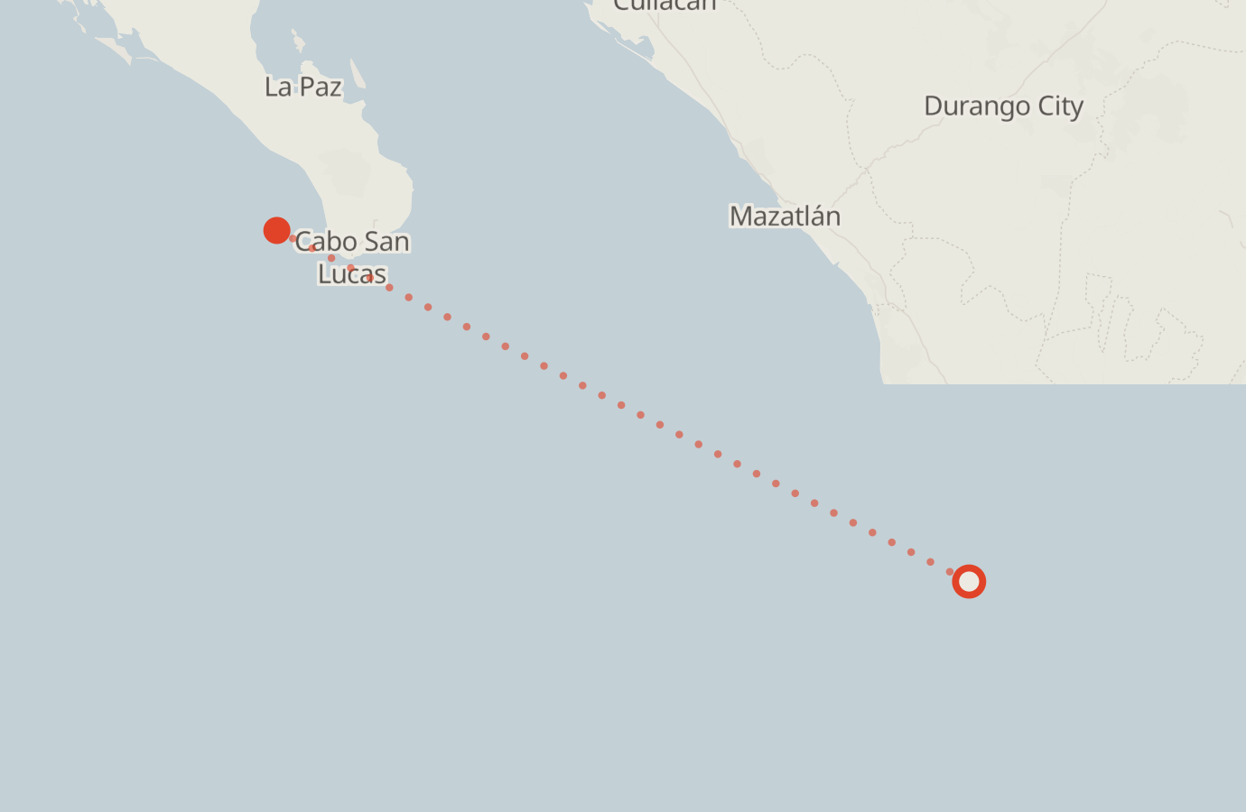 Activity map — real sighting points on an OpenStreetMap basemap