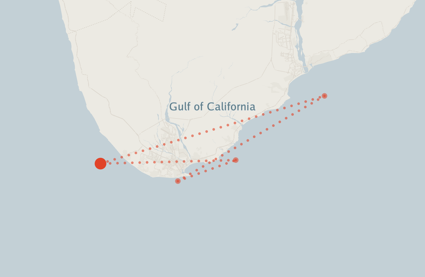 Activity map — real sighting points on an OpenStreetMap basemap
