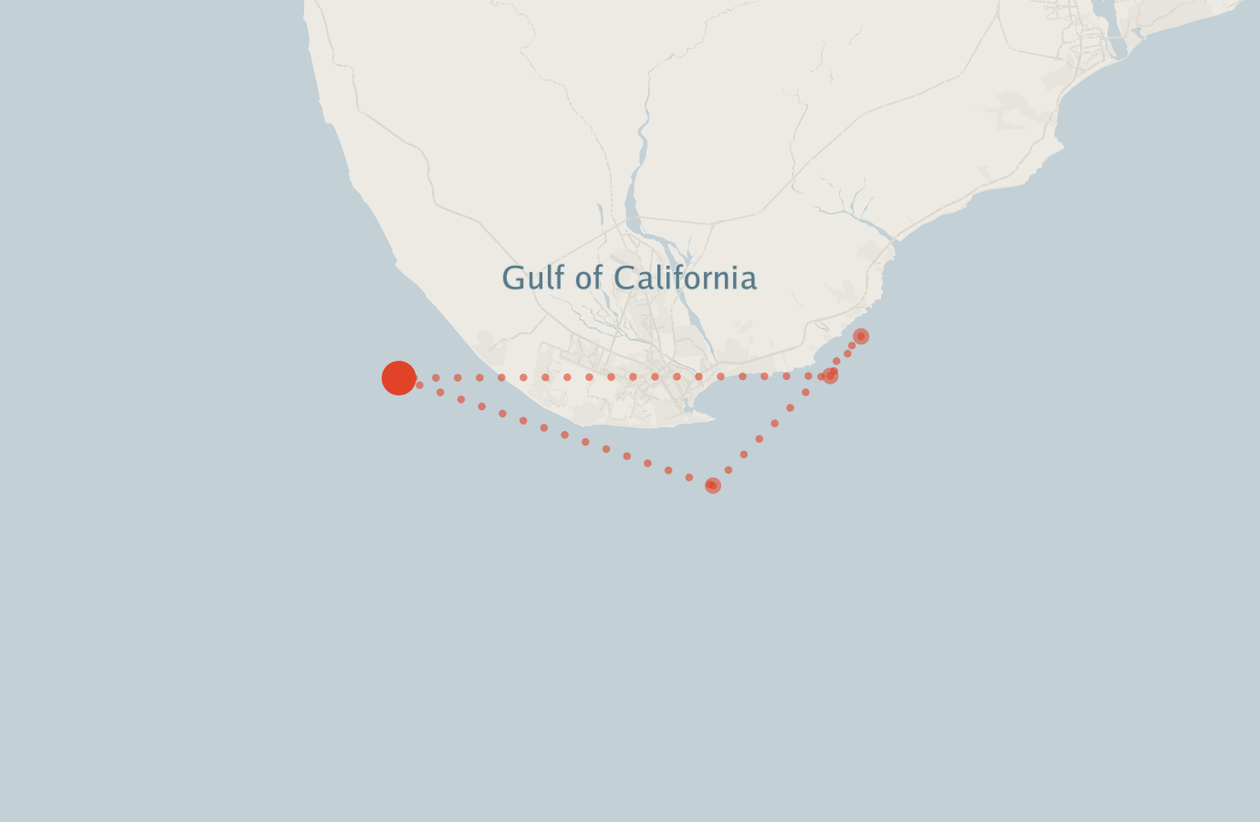 Activity map — real sighting points on an OpenStreetMap basemap