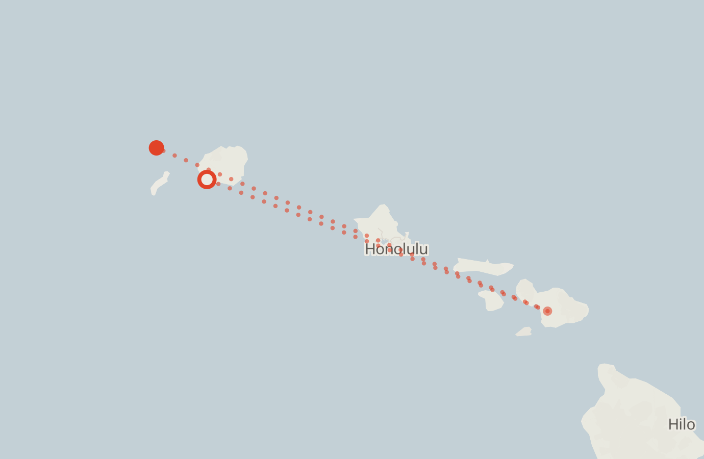 Activity map — real sighting points on an OpenStreetMap basemap