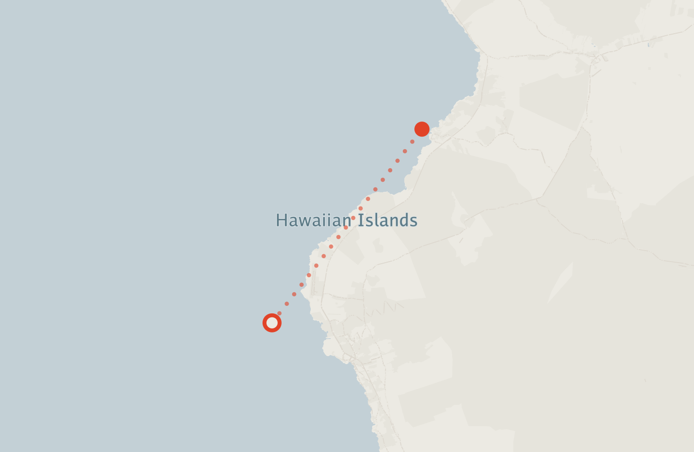Activity map — real sighting points on an OpenStreetMap basemap