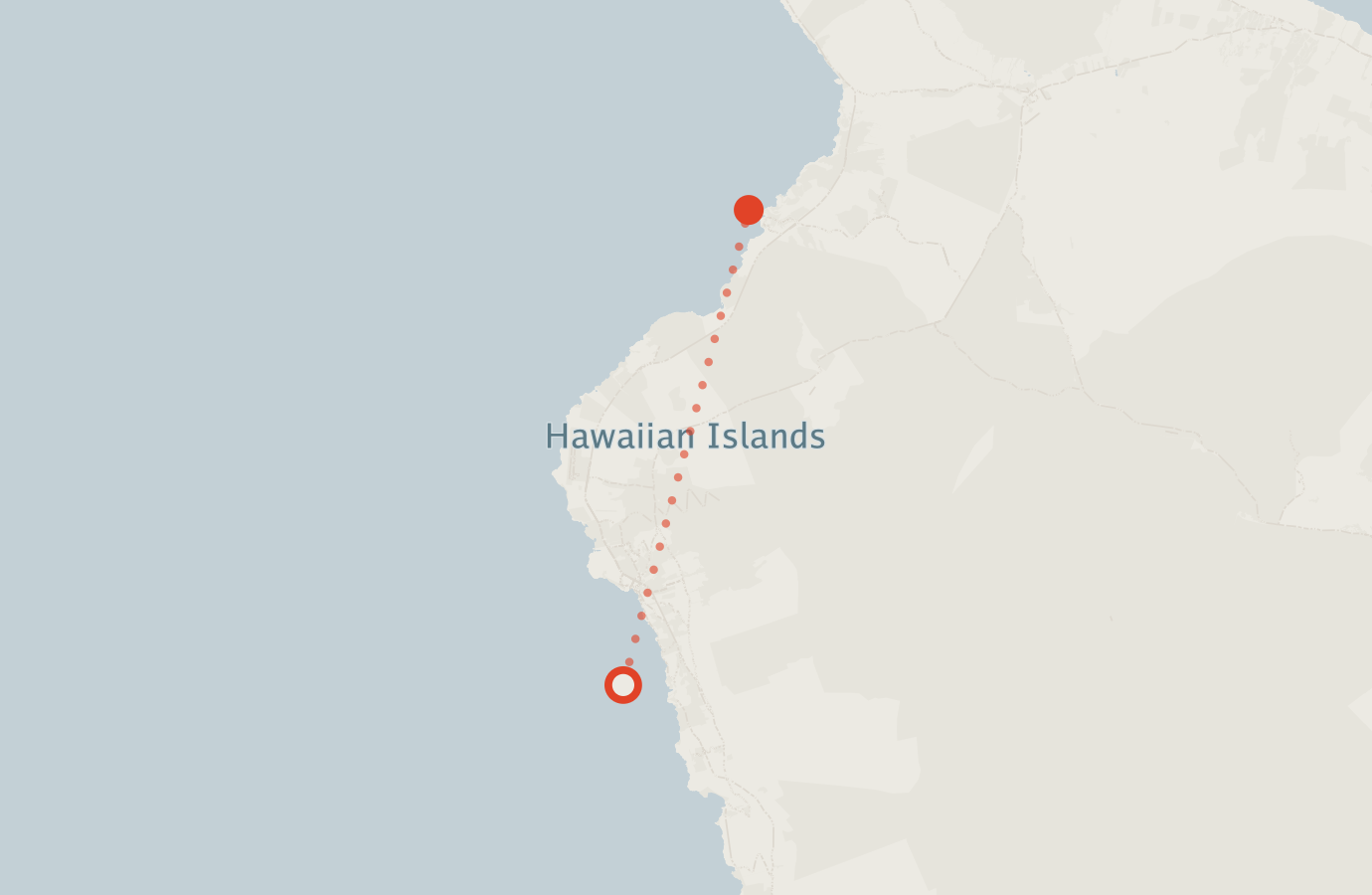 Activity map — real sighting points on an OpenStreetMap basemap