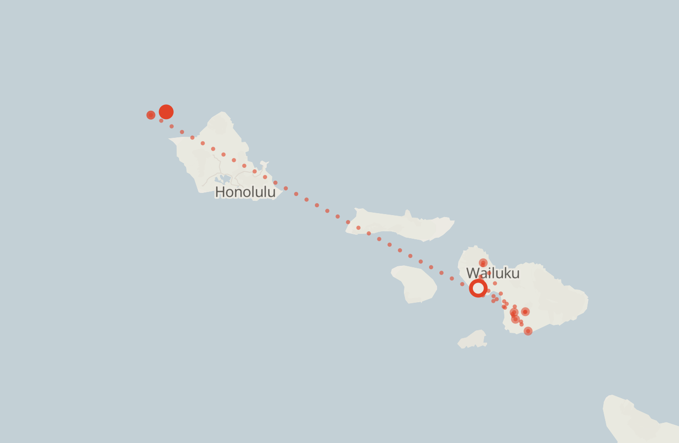 Activity map — real sighting points on an OpenStreetMap basemap