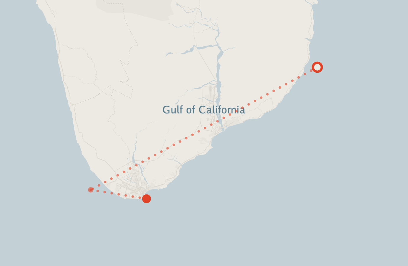 Activity map — real sighting points on an OpenStreetMap basemap