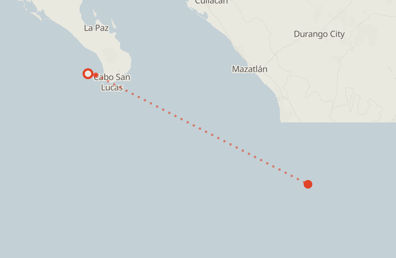 Activity map — real sighting points on an OpenStreetMap basemap