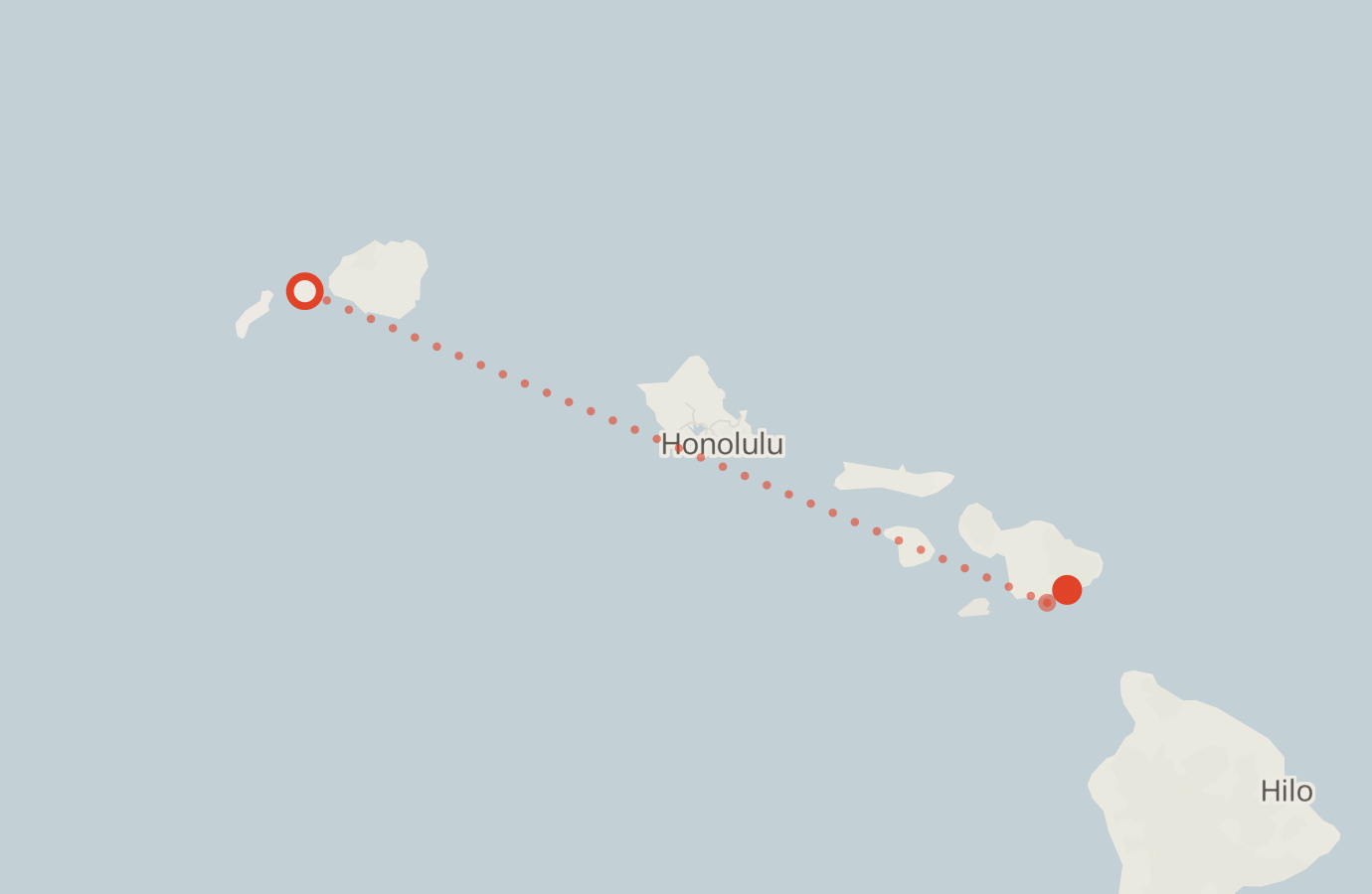 Activity map — real sighting points on an OpenStreetMap basemap