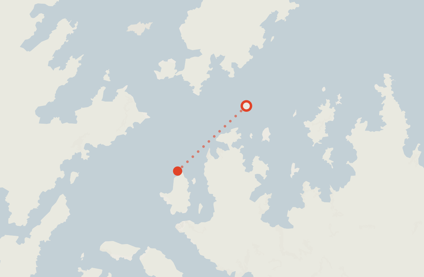 Activity map — real sighting points on an OpenStreetMap basemap