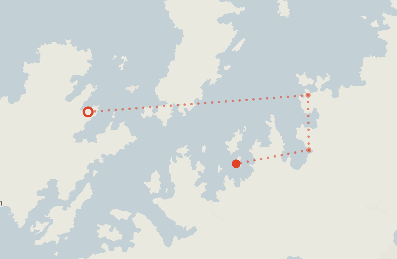 Activity map — real sighting points on an OpenStreetMap basemap