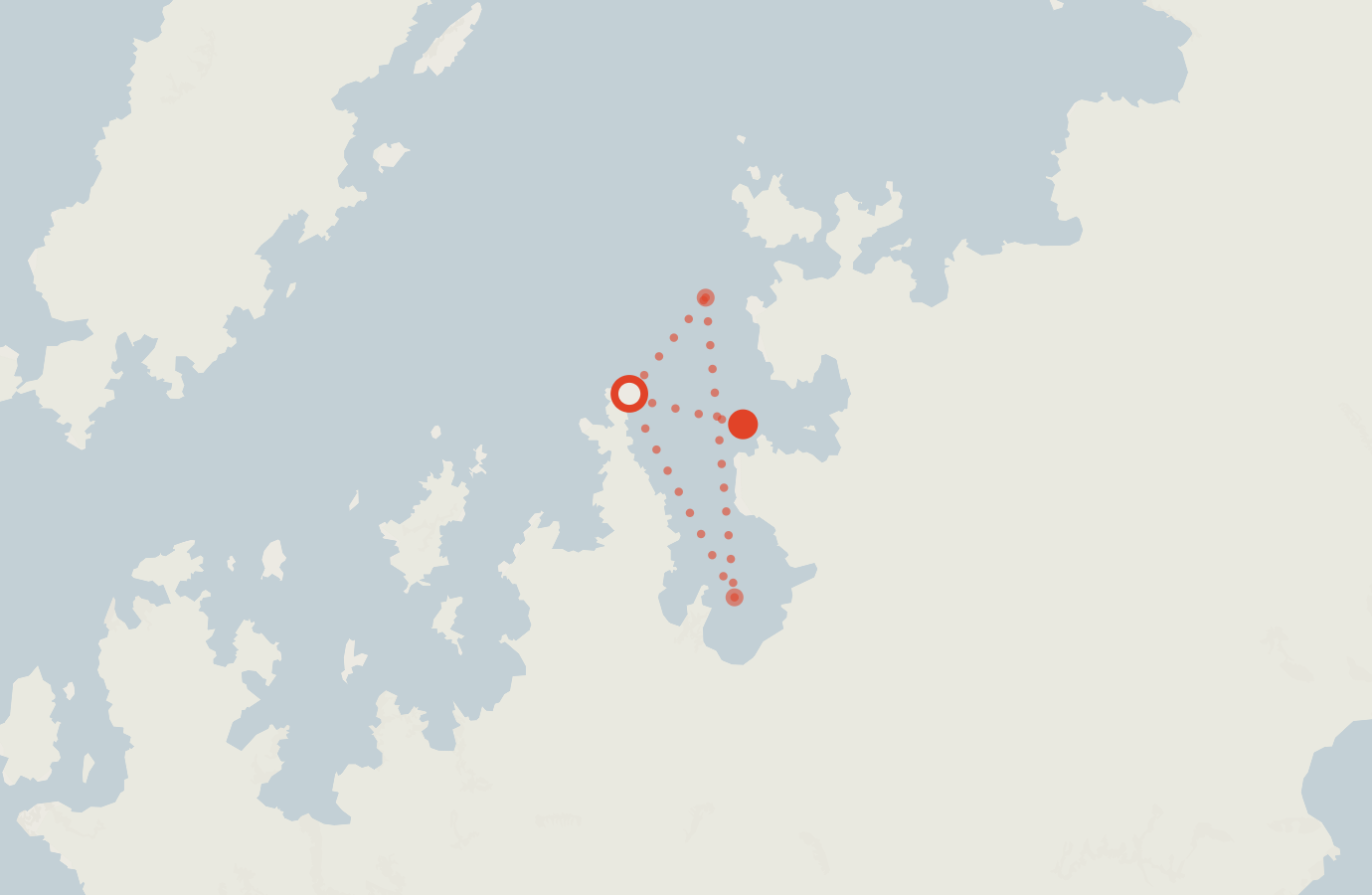 Activity map — real sighting points on an OpenStreetMap basemap