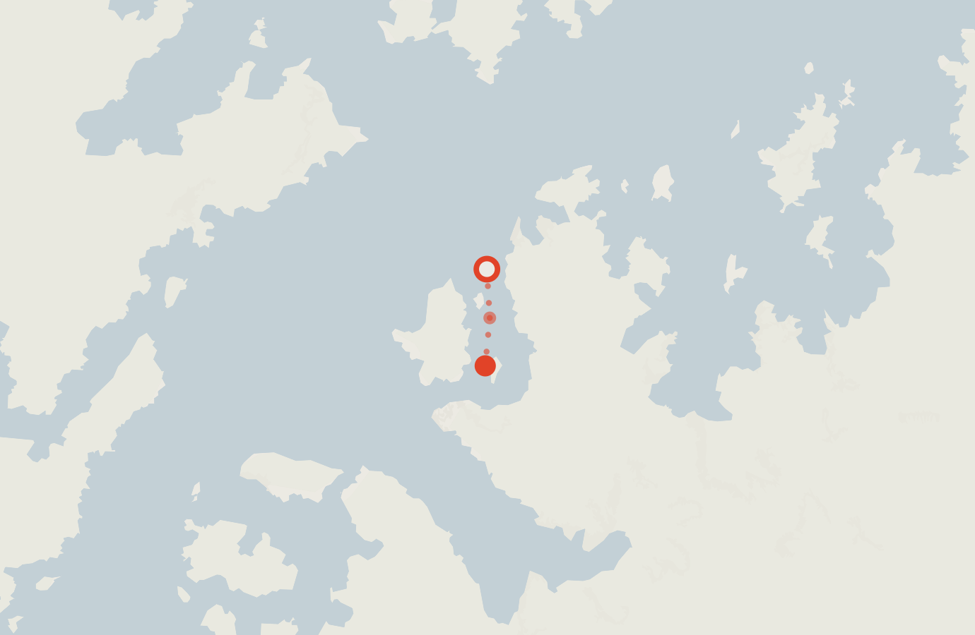 Activity map — real sighting points on an OpenStreetMap basemap