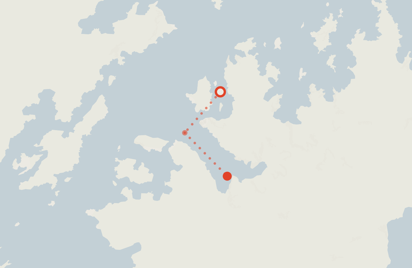 Activity map — real sighting points on an OpenStreetMap basemap