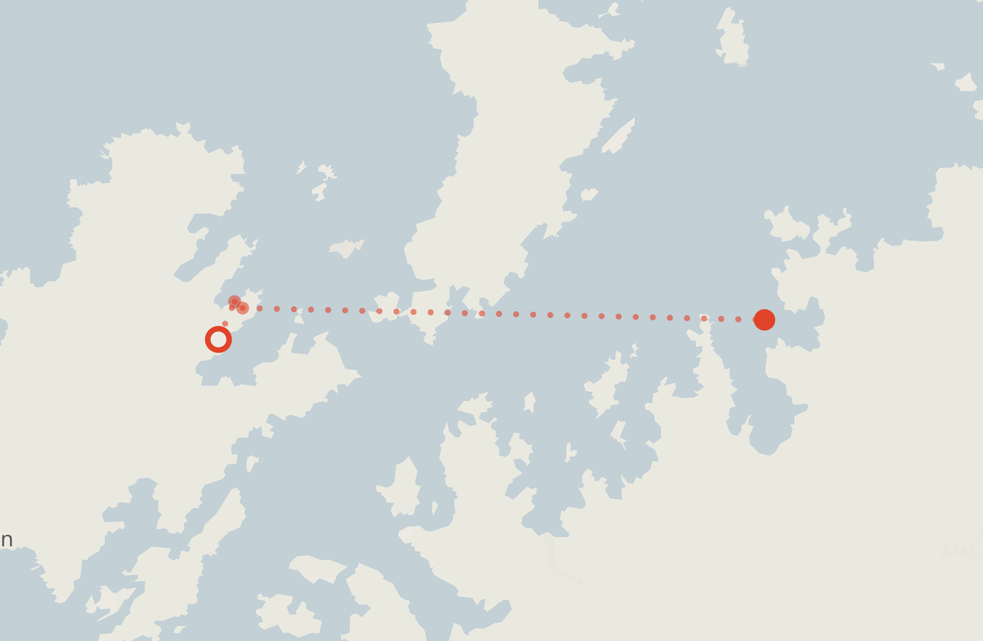 Activity map — real sighting points on an OpenStreetMap basemap