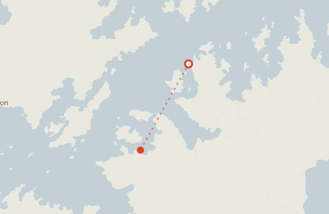 Activity map — real sighting points on an OpenStreetMap basemap