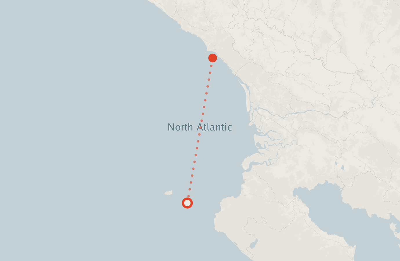 Activity map — real sighting points on an OpenStreetMap basemap