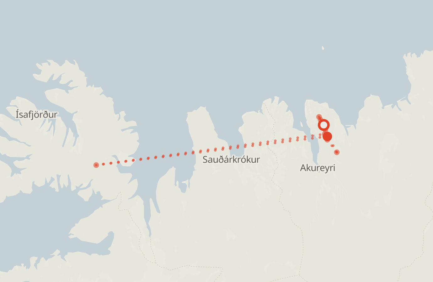 Activity map — real sighting points on an OpenStreetMap basemap