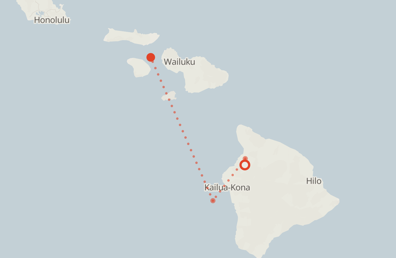 Activity map — real sighting points on an OpenStreetMap basemap
