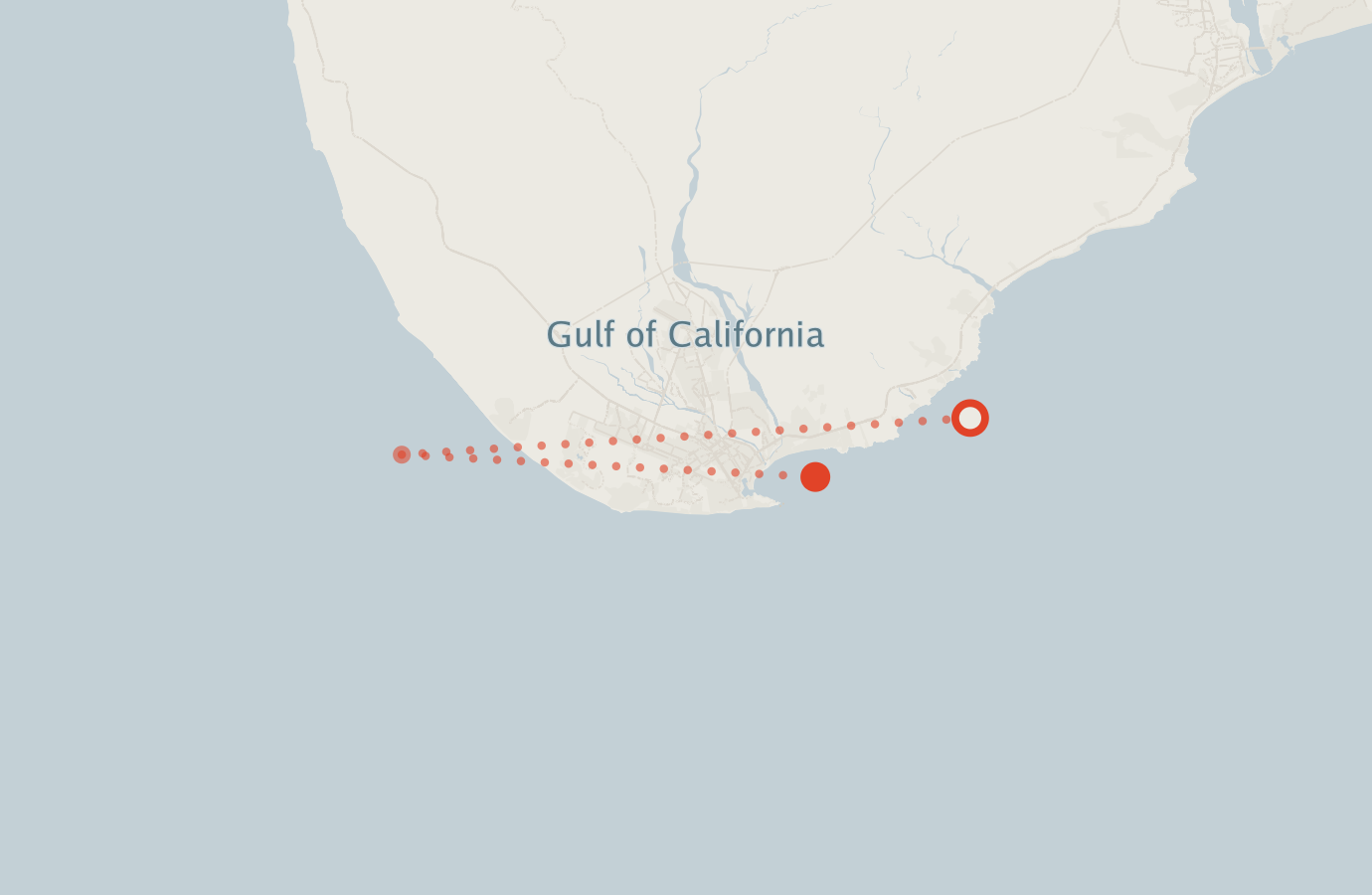 Activity map — real sighting points on an OpenStreetMap basemap
