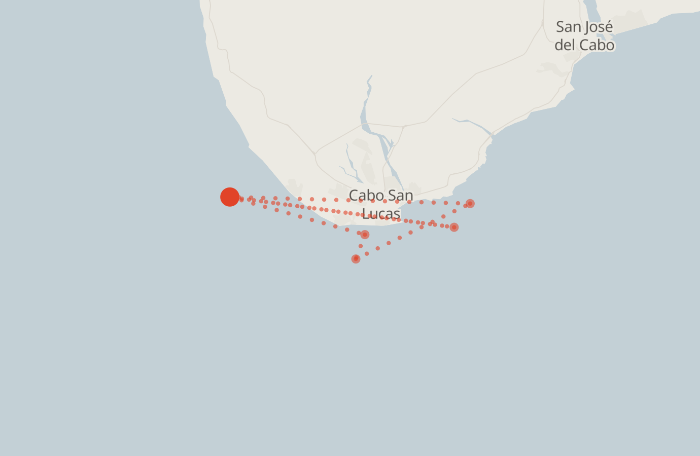 Activity map — real sighting points on an OpenStreetMap basemap