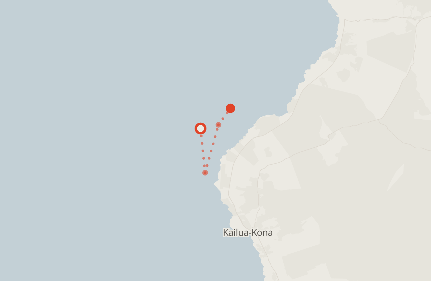 Activity map — real sighting points on an OpenStreetMap basemap