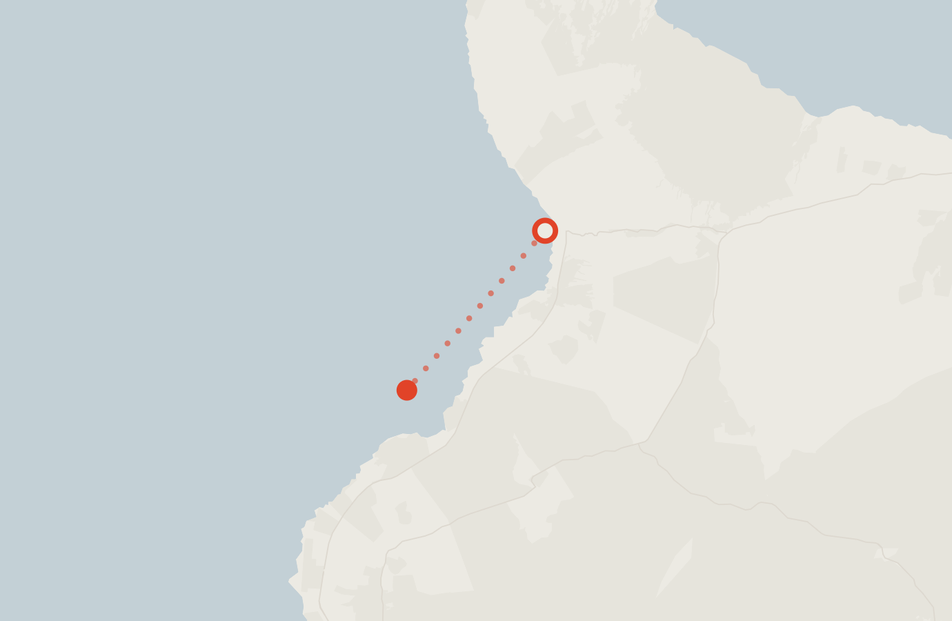 Activity map — real sighting points on an OpenStreetMap basemap