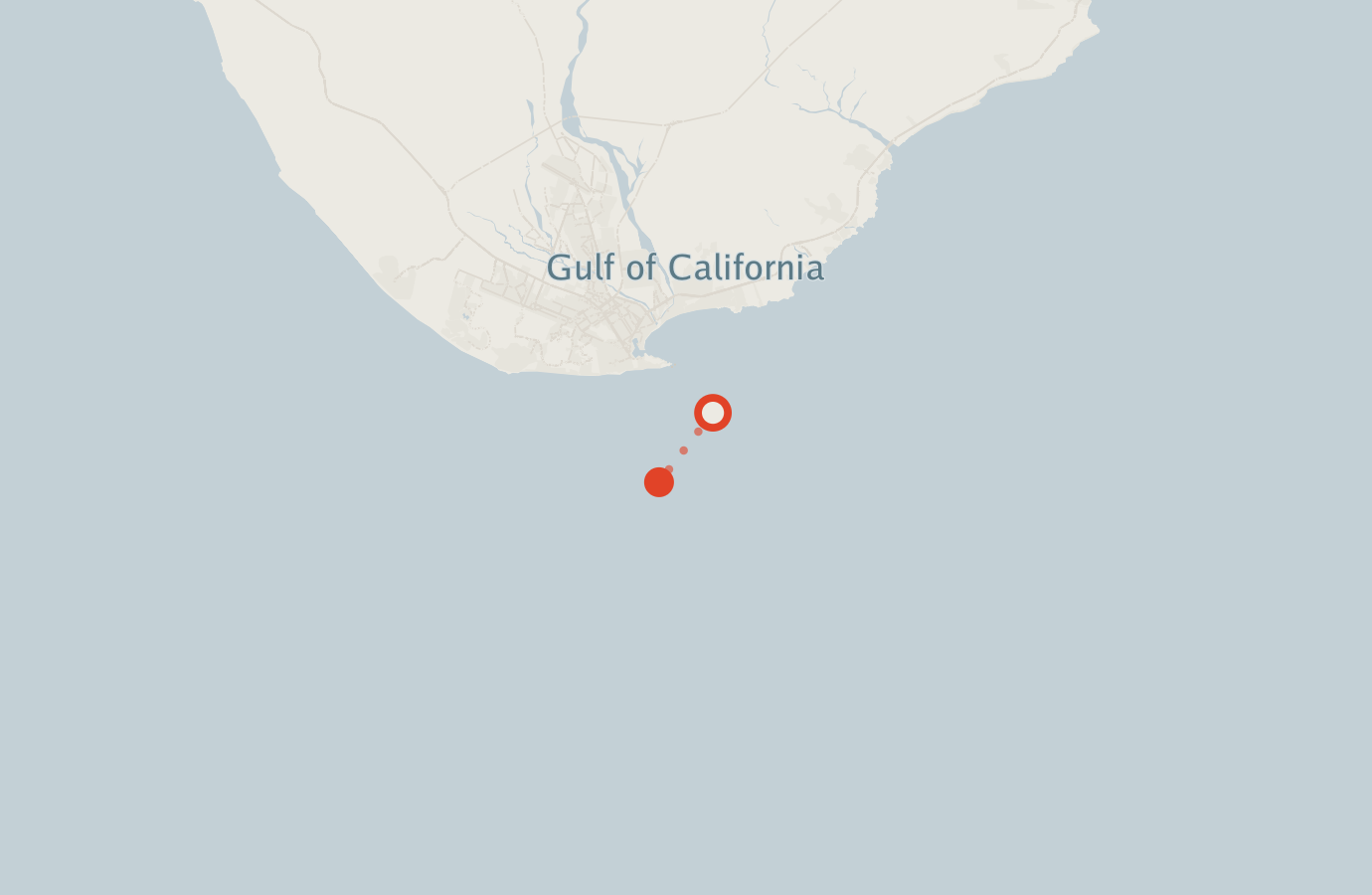 Activity map — real sighting points on an OpenStreetMap basemap