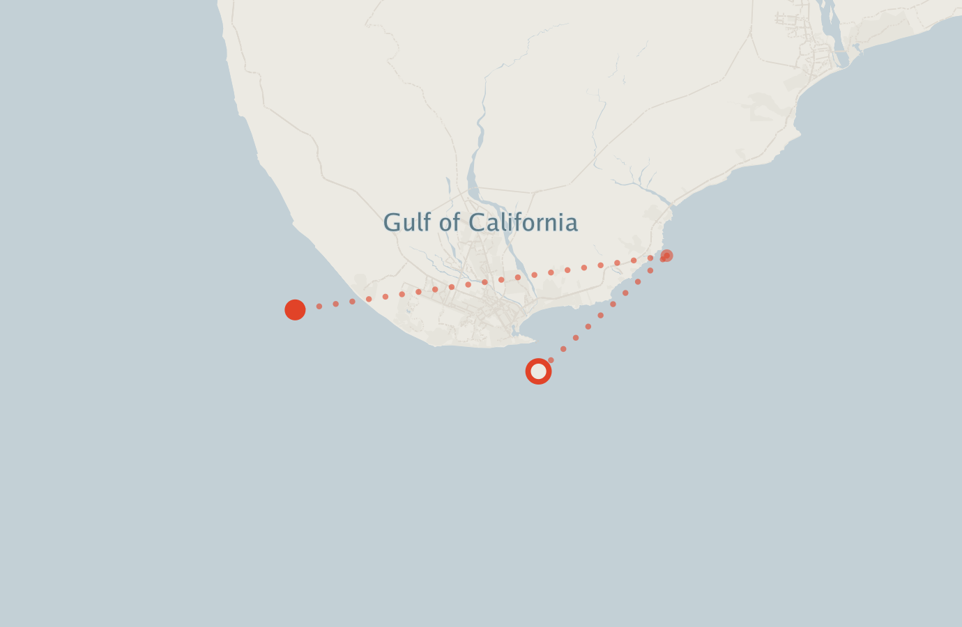 Activity map — real sighting points on an OpenStreetMap basemap