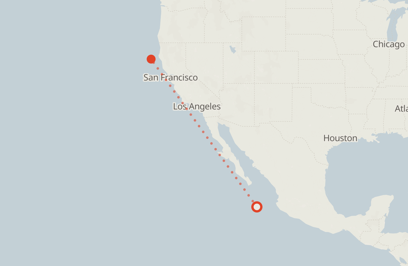 Activity map — real sighting points on an OpenStreetMap basemap