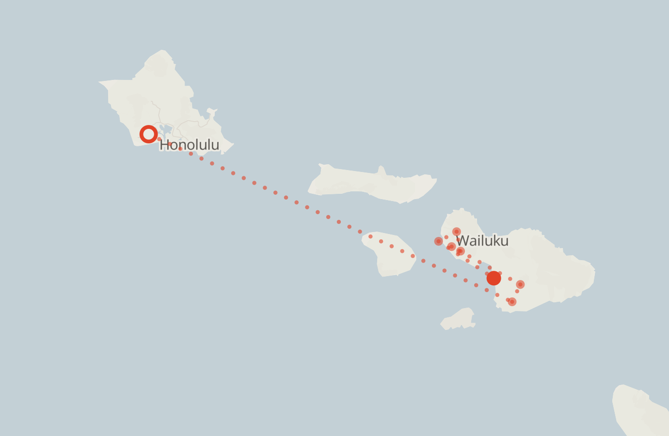 Activity map — real sighting points on an OpenStreetMap basemap