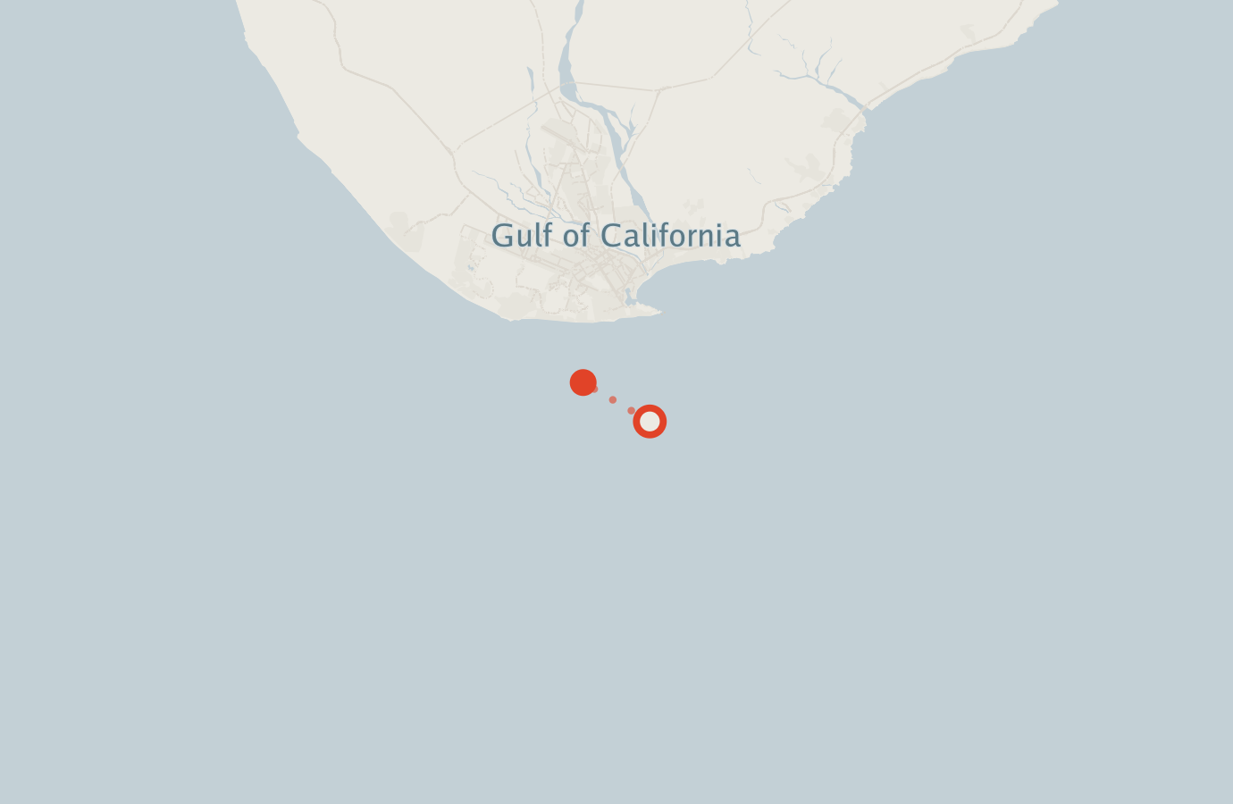 Activity map — real sighting points on an OpenStreetMap basemap