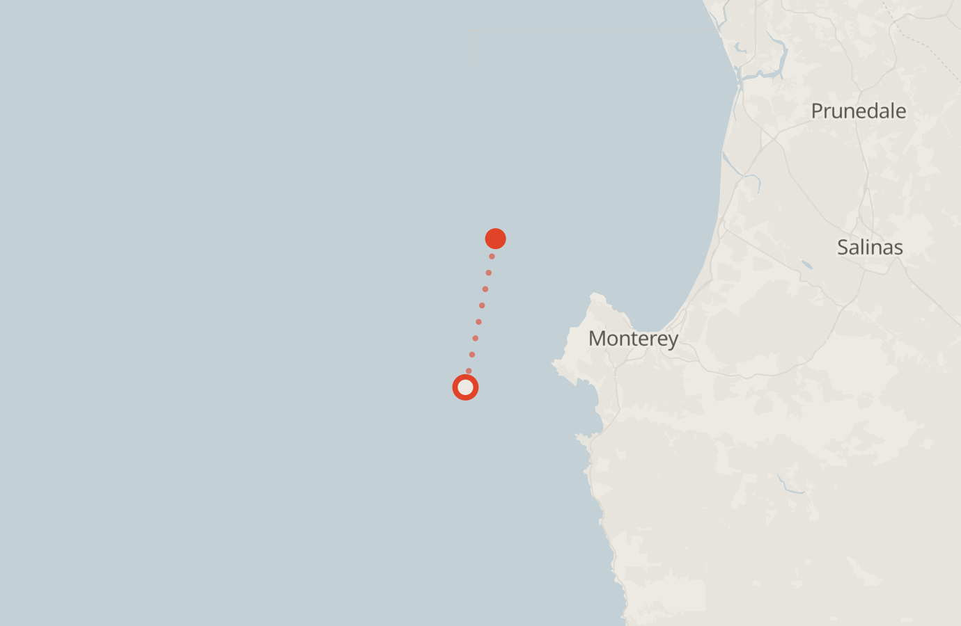 Activity map — real sighting points on an OpenStreetMap basemap