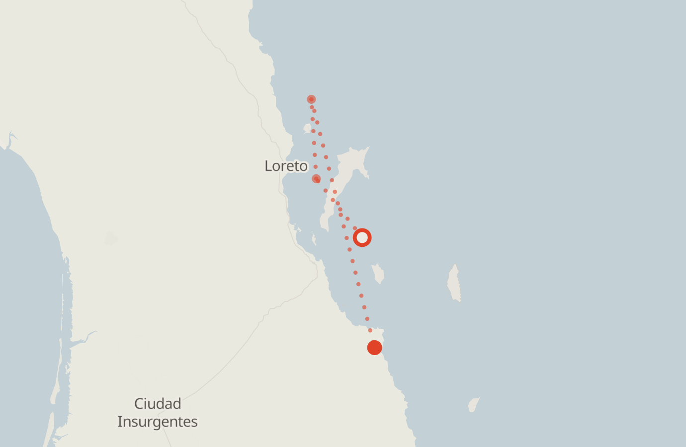 Activity map — real sighting points on an OpenStreetMap basemap