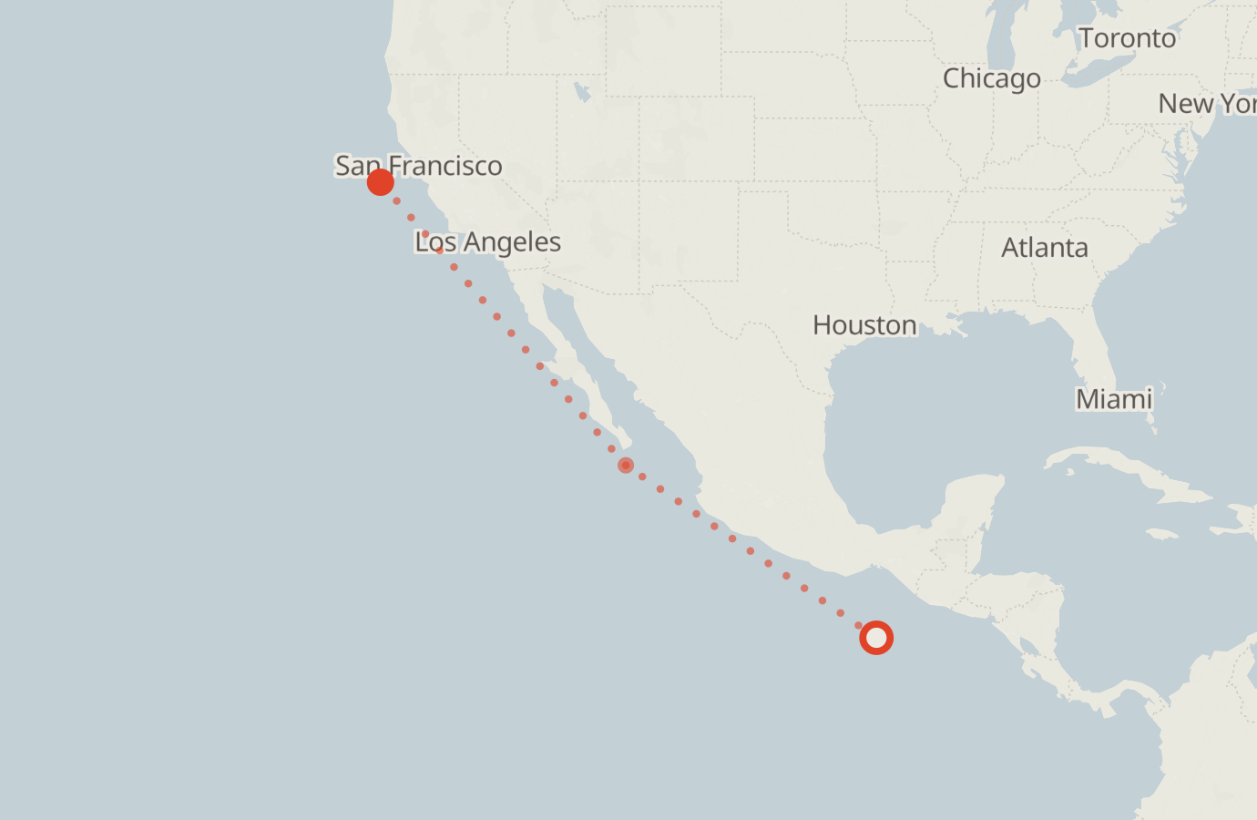 Activity map — real sighting points on an OpenStreetMap basemap