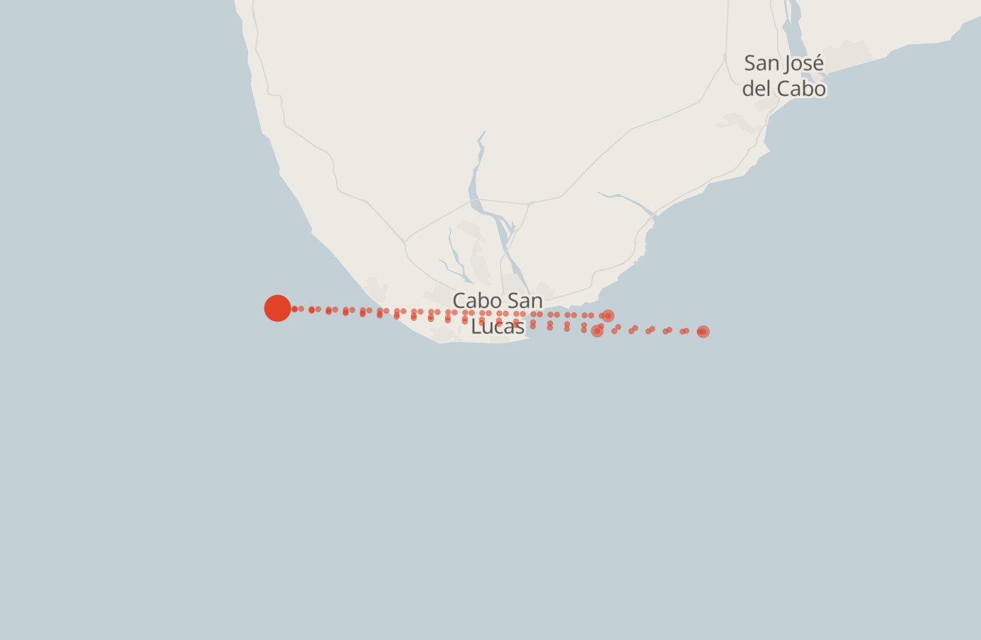 Activity map — real sighting points on an OpenStreetMap basemap