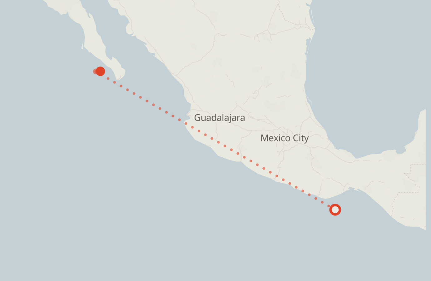 Activity map — real sighting points on an OpenStreetMap basemap