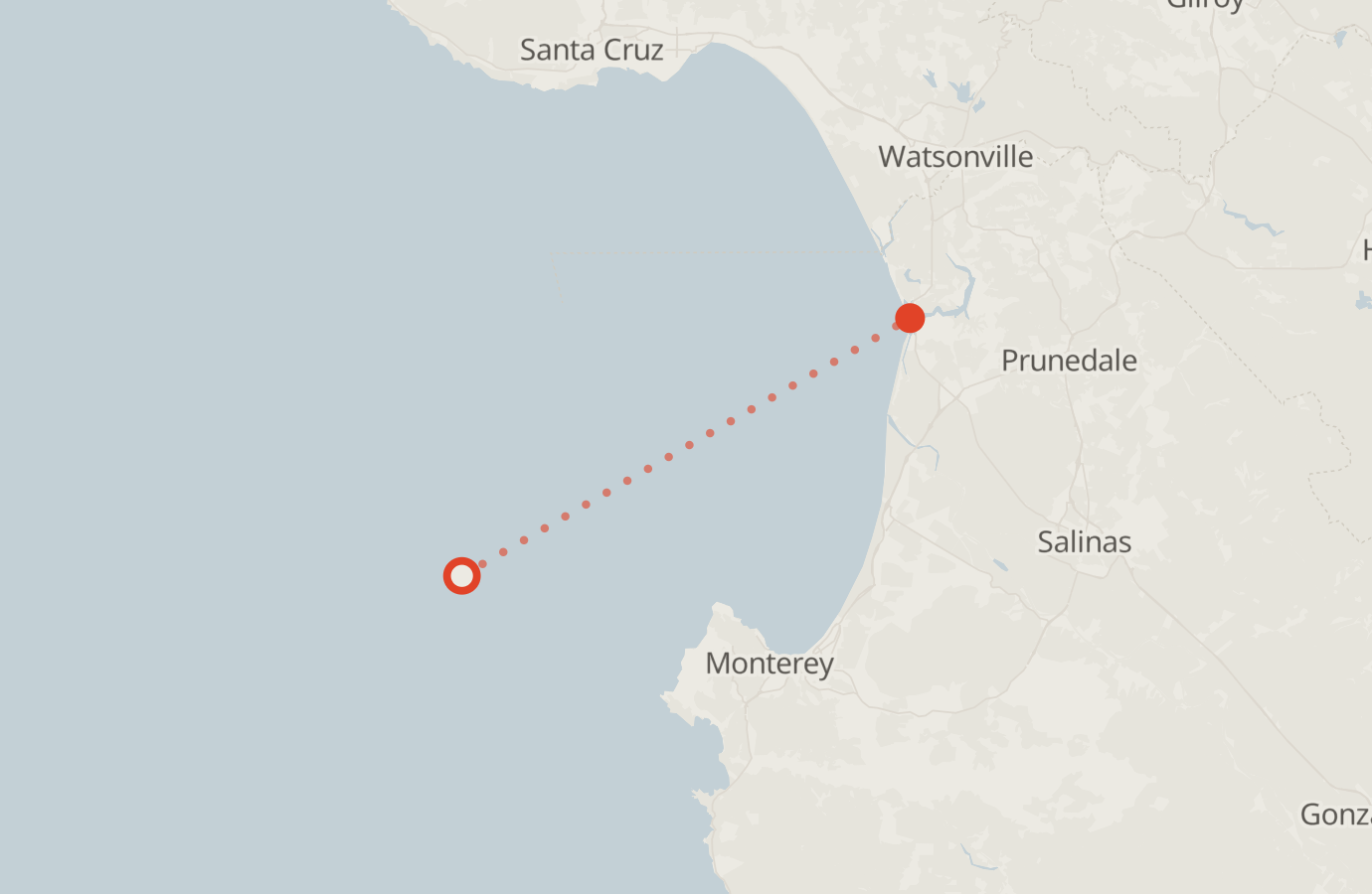Activity map — real sighting points on an OpenStreetMap basemap