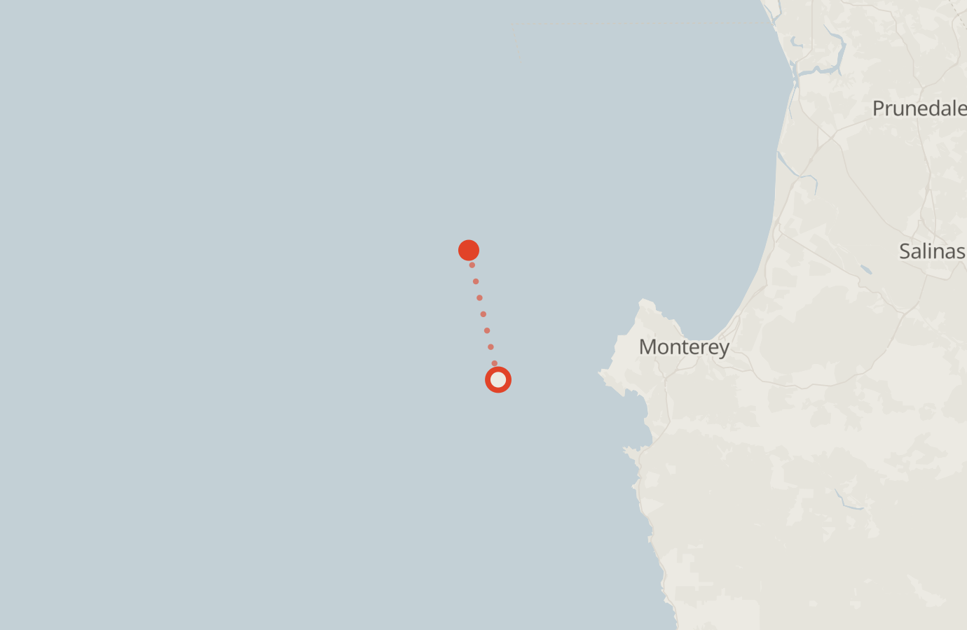 Activity map — real sighting points on an OpenStreetMap basemap