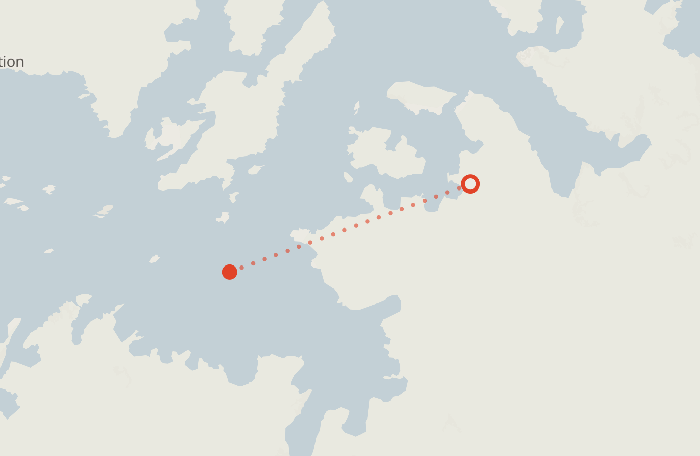 Activity map — real sighting points on an OpenStreetMap basemap