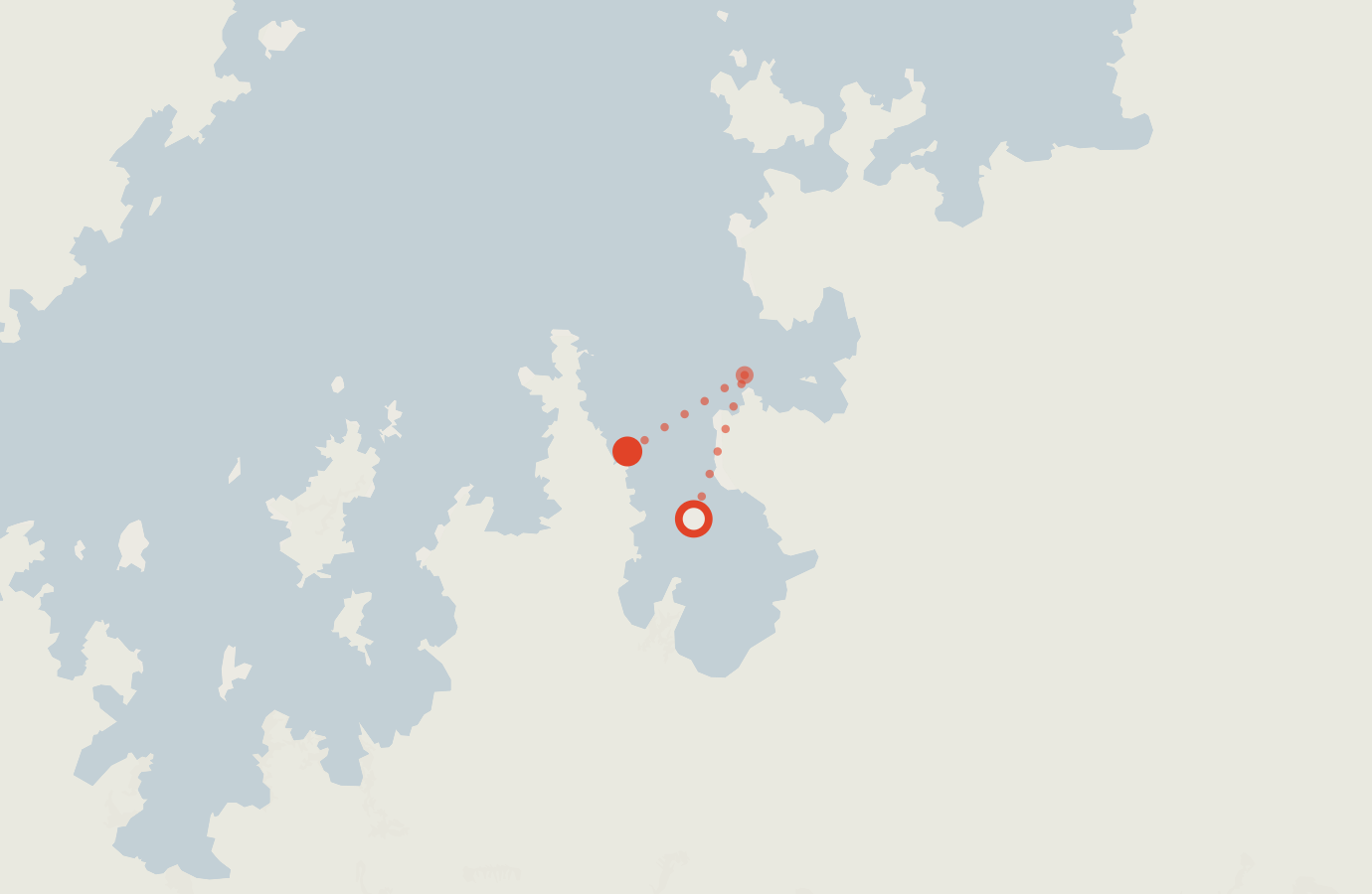 Activity map — real sighting points on an OpenStreetMap basemap