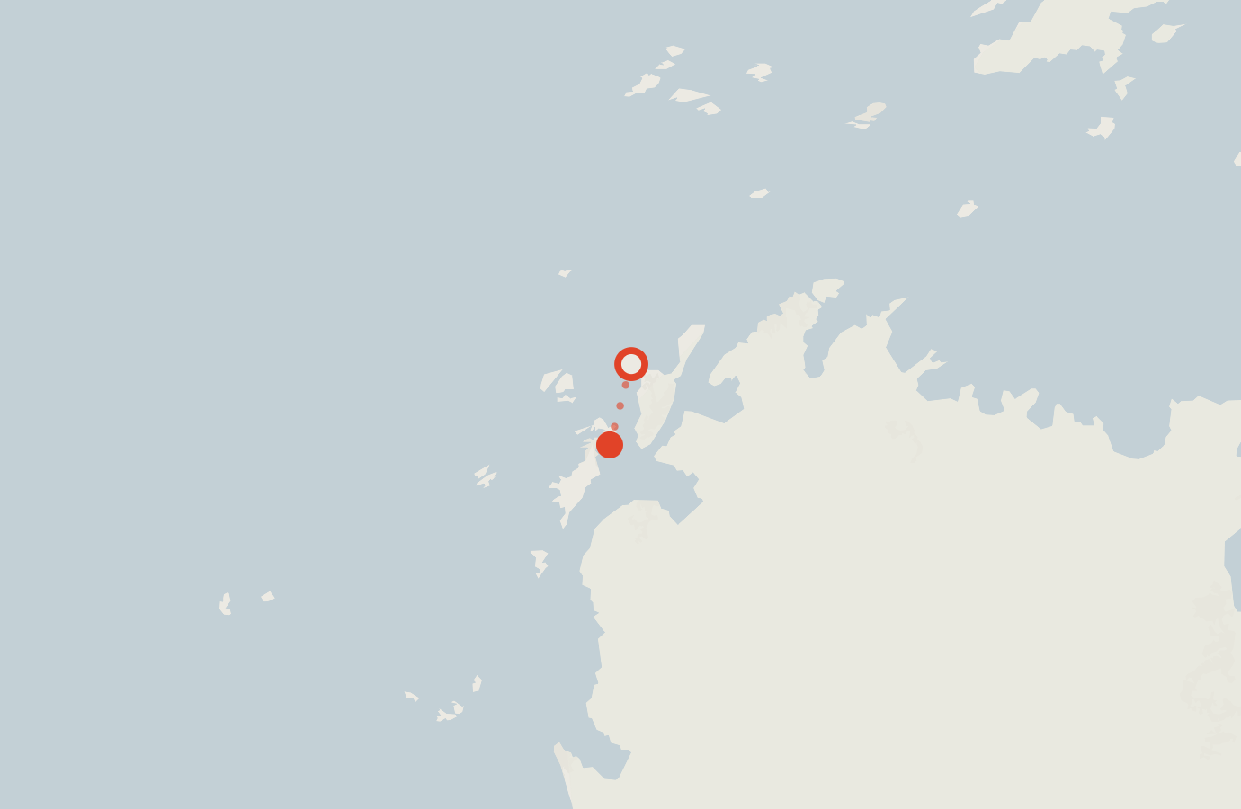 Activity map — real sighting points on an OpenStreetMap basemap