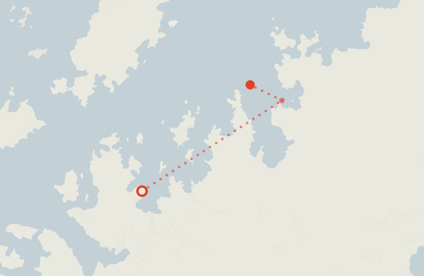 Activity map — real sighting points on an OpenStreetMap basemap