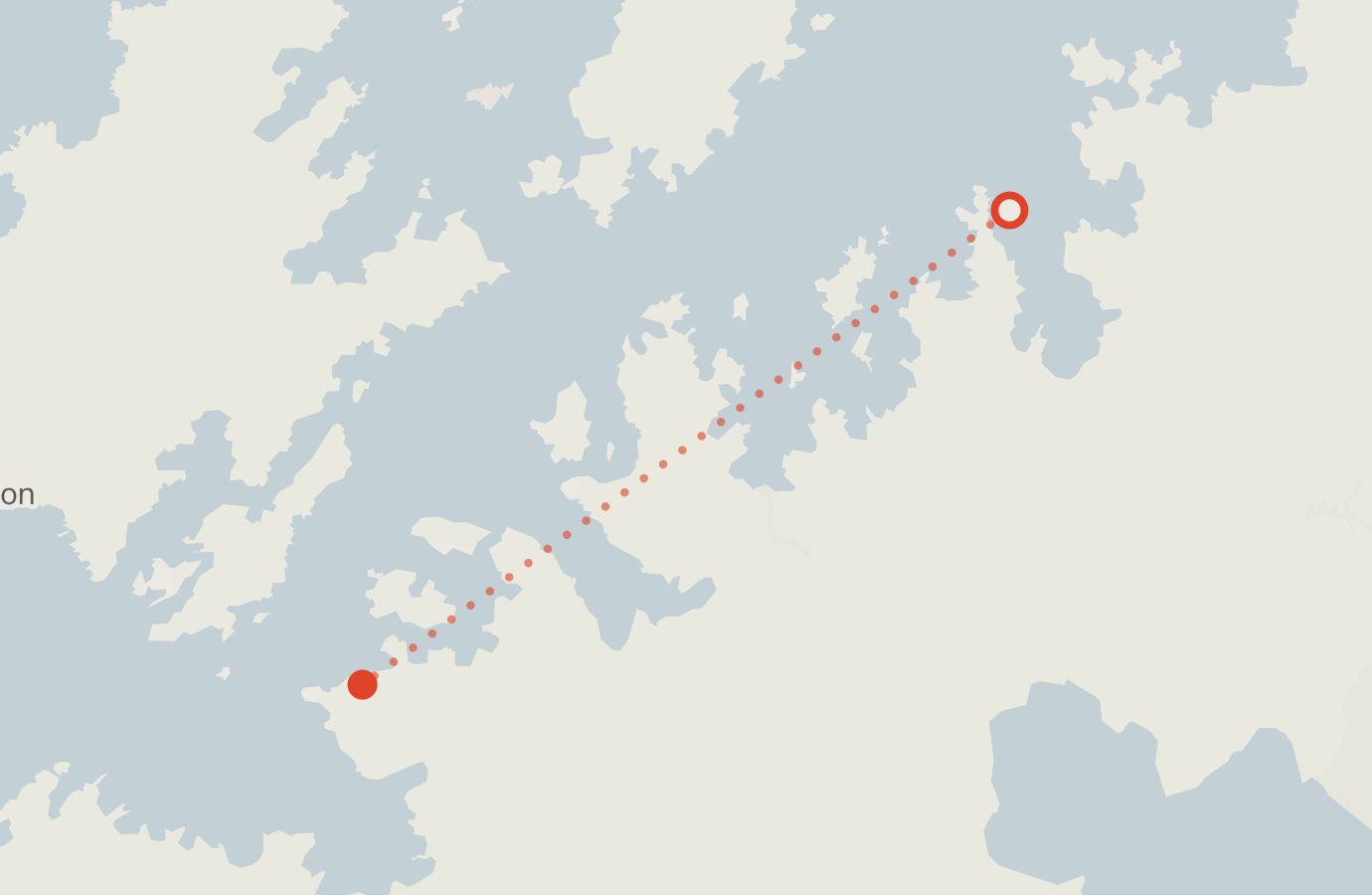 Activity map — real sighting points on an OpenStreetMap basemap