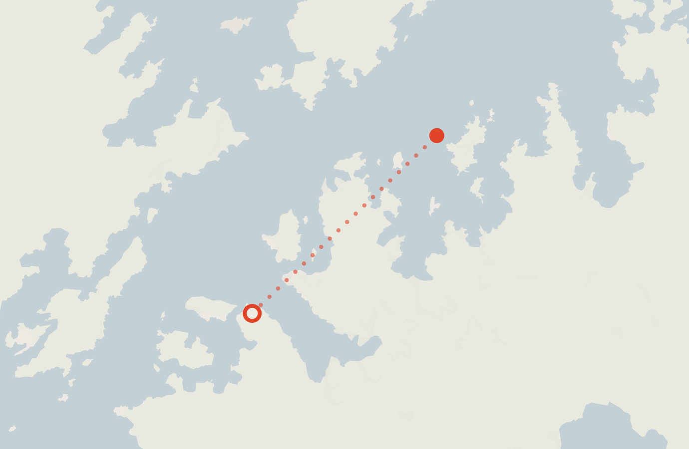 Activity map — real sighting points on an OpenStreetMap basemap
