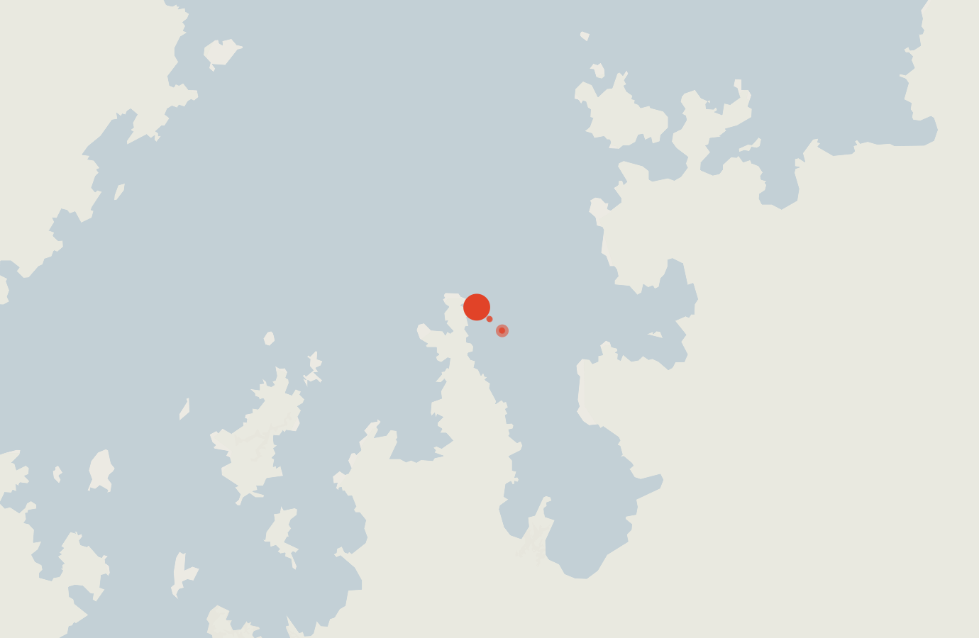 Activity map — real sighting points on an OpenStreetMap basemap