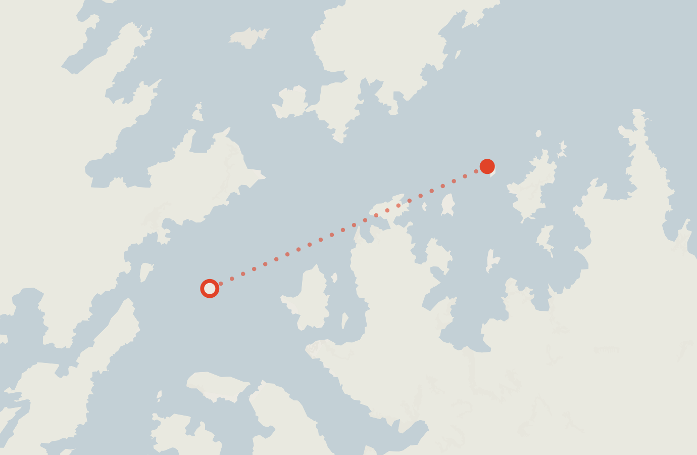 Activity map — real sighting points on an OpenStreetMap basemap