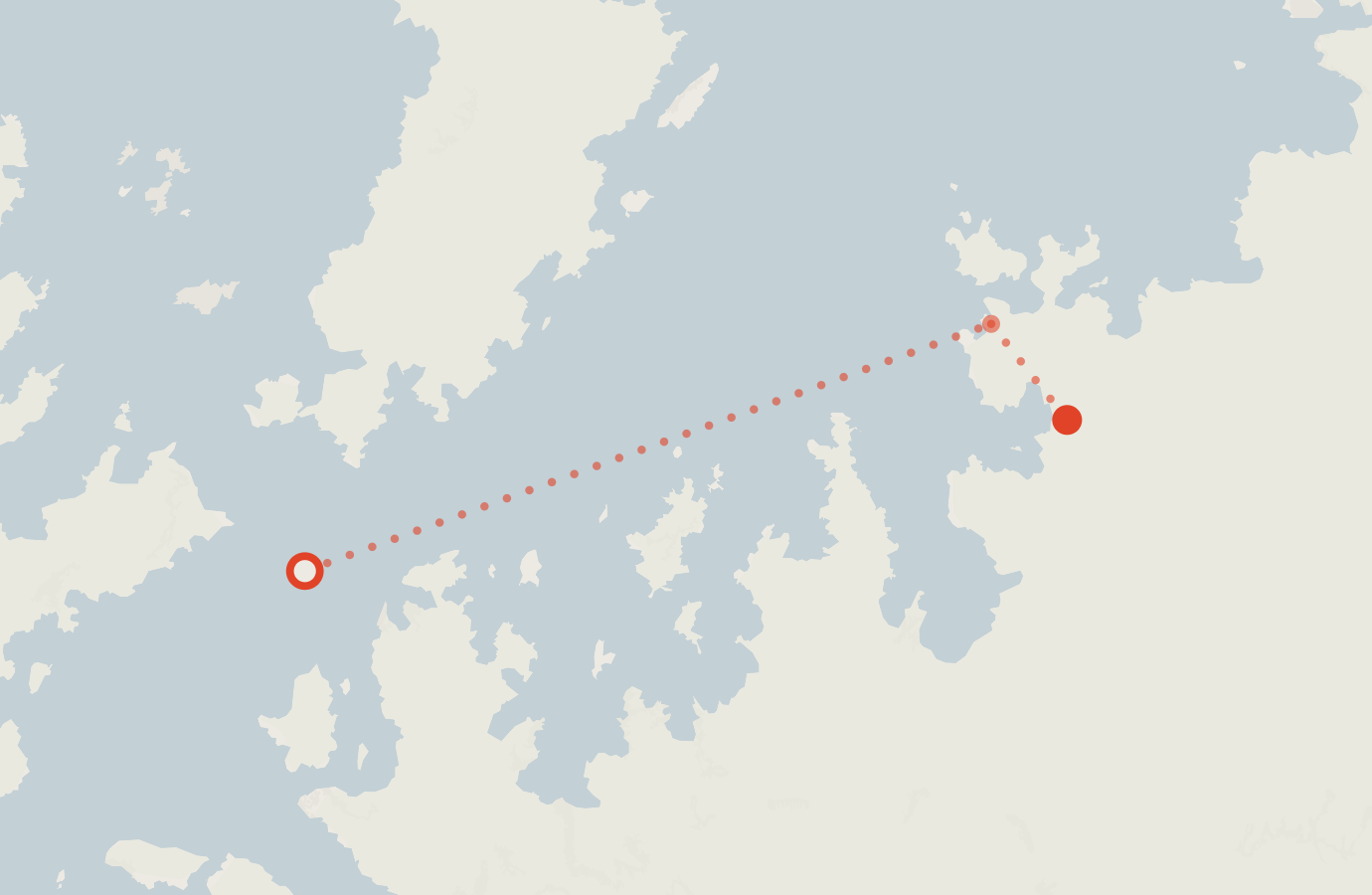 Activity map — real sighting points on an OpenStreetMap basemap