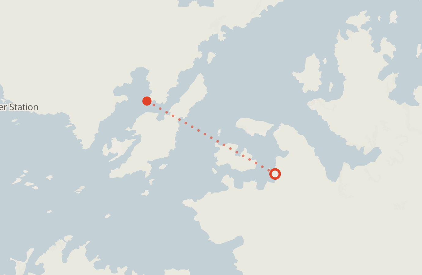 Activity map — real sighting points on an OpenStreetMap basemap