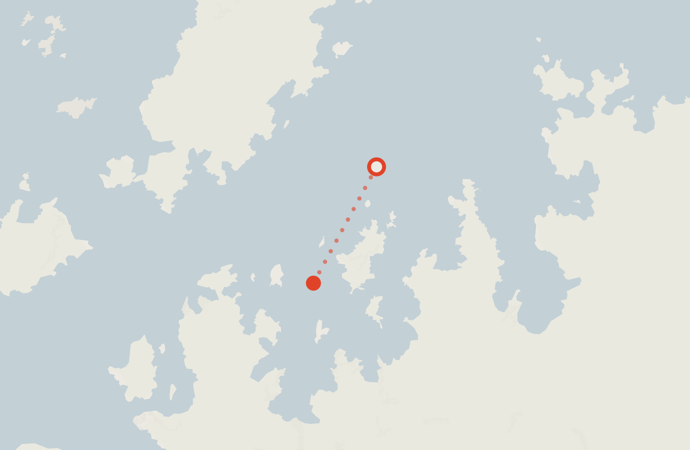 Activity map — real sighting points on an OpenStreetMap basemap