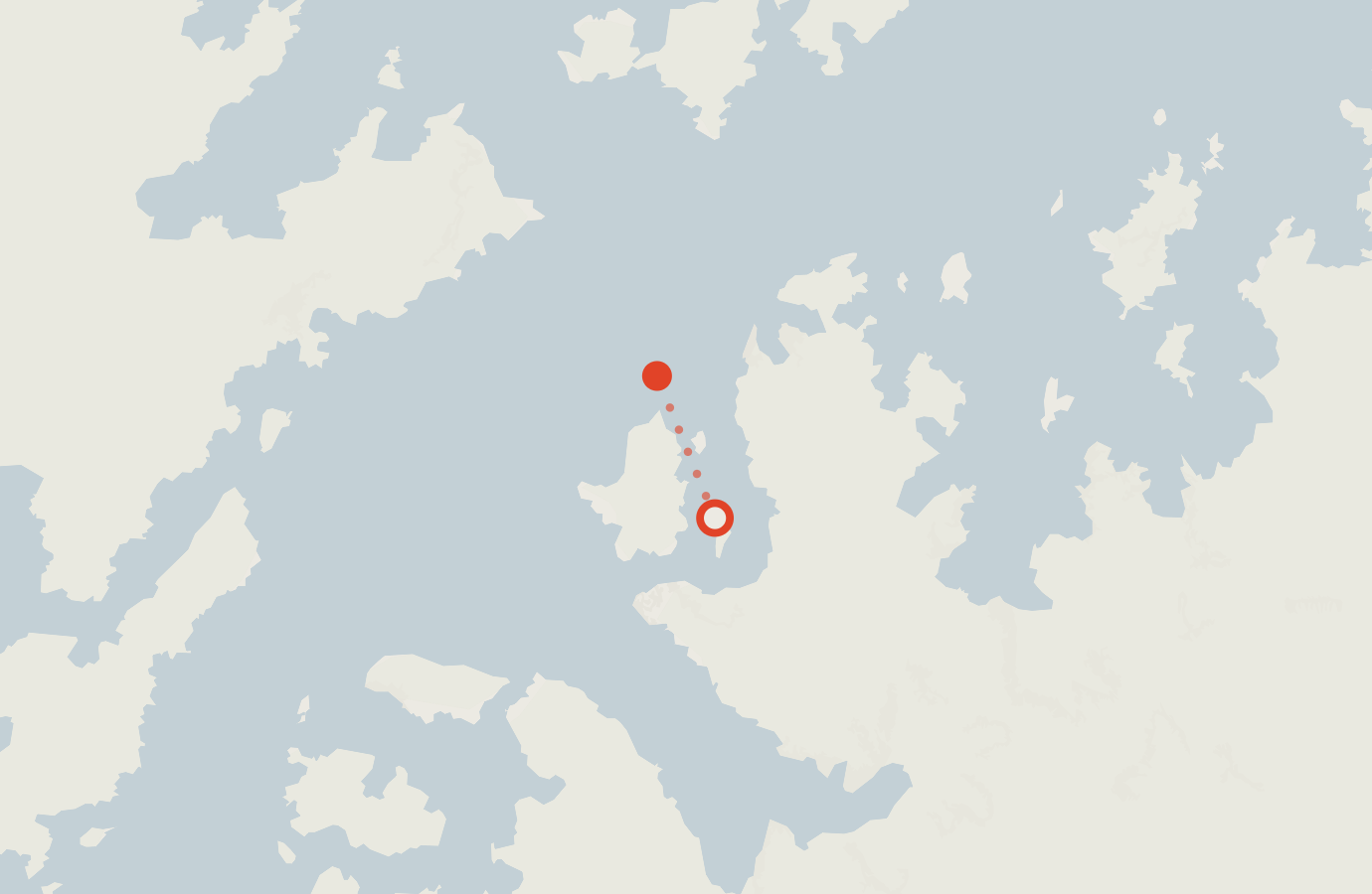 Activity map — real sighting points on an OpenStreetMap basemap