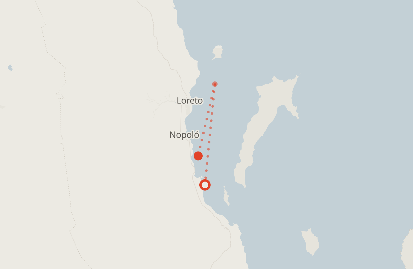 Activity map — real sighting points on an OpenStreetMap basemap